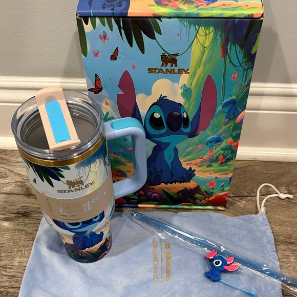 Stanley Other - Stanley Light Blue Stitch Travel Mug with Character Art